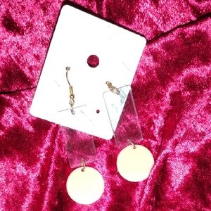 Elegant Gold and Clear Dangle Earrings